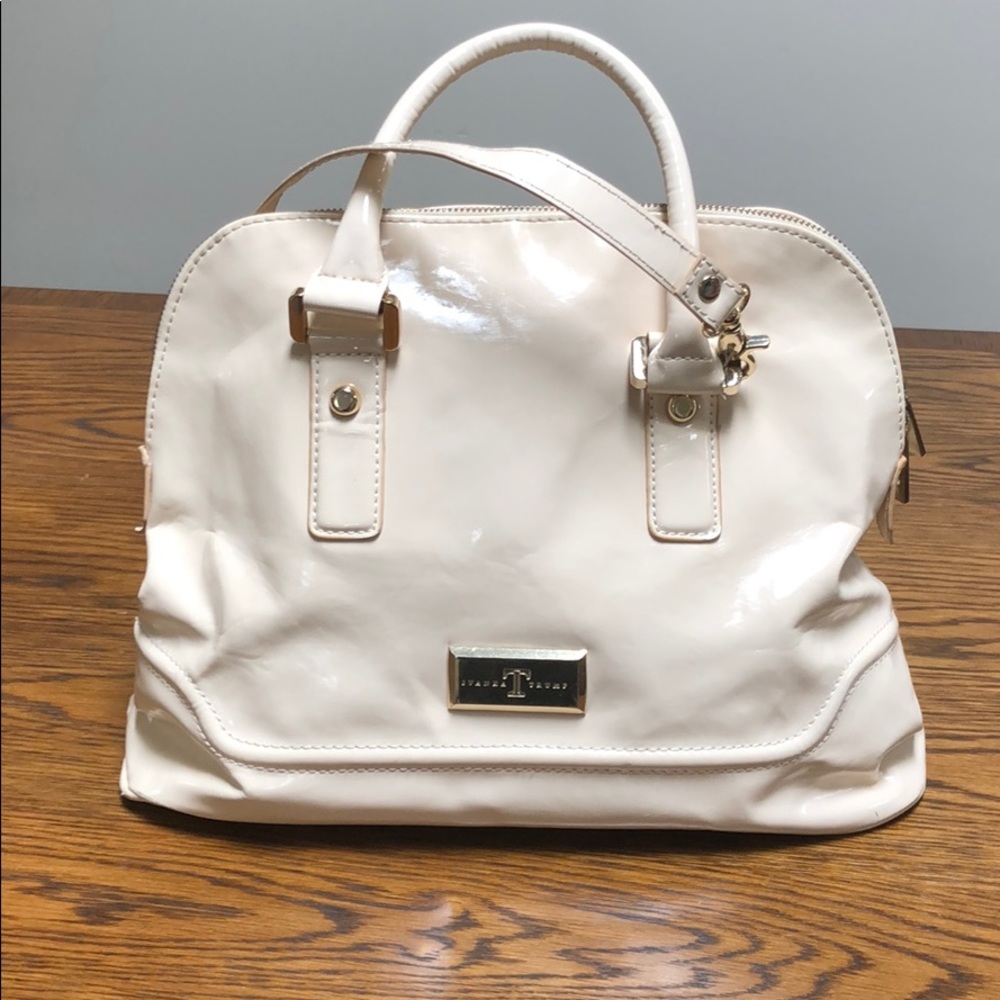 Ivanka Trump Ivory Satchel Bag with Shoulder Strap